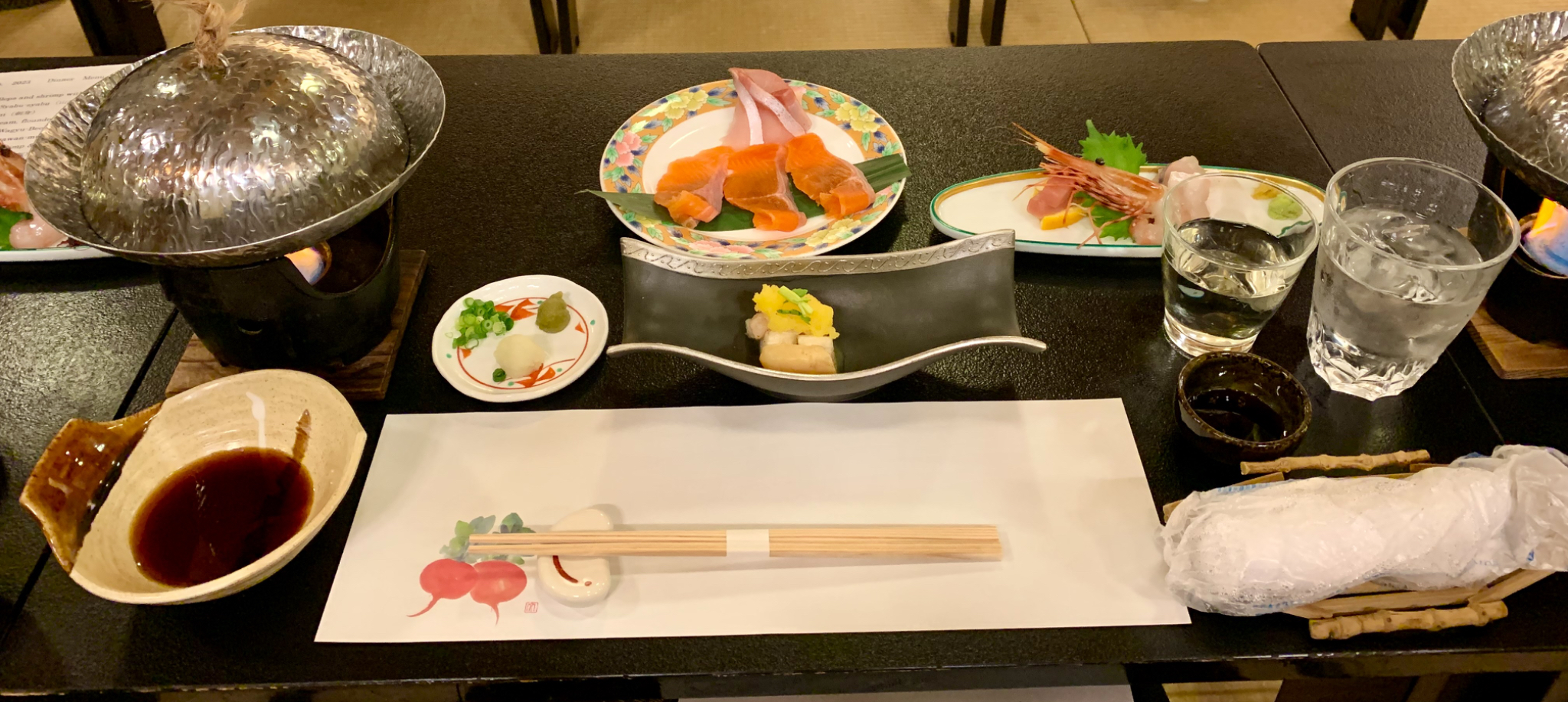 Ryokan Kokuya traditional Japanese dinner 1